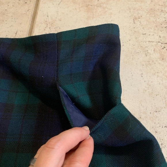 Vintage 70s St Michael Pure Wool Tartan Plaid Kilt Skirt - US 10 - Picture 2 of 9